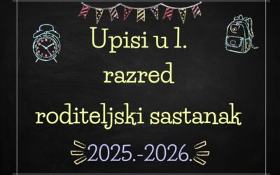 Upisi u 1. razred – roditeljski sastanak