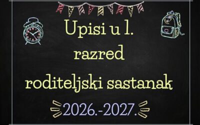 Upisi u 1. razred – roditeljski sastanak