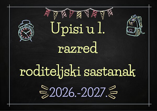 Upisi u 1. razred – roditeljski sastanak